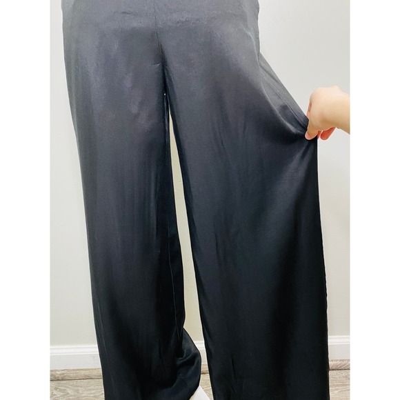 Anthropologie Sine Flower Trim Jumpsuit Women 2 Dressy Career Casual Brunch Chic - Picture 8 of 11